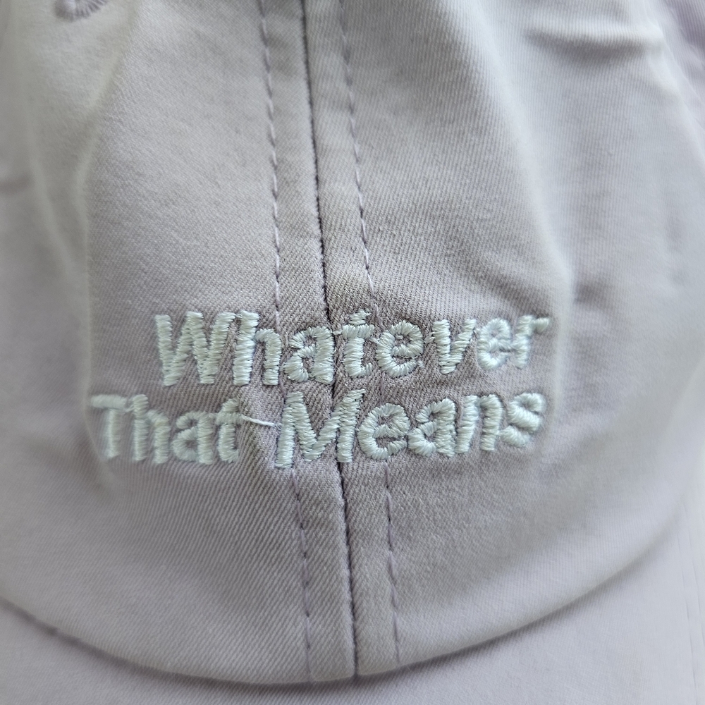 Lavender Embroidered Baseball Cap - Picture 3 of 6